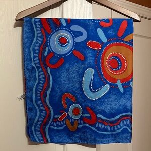 Vibrant Blue and Red Scarf